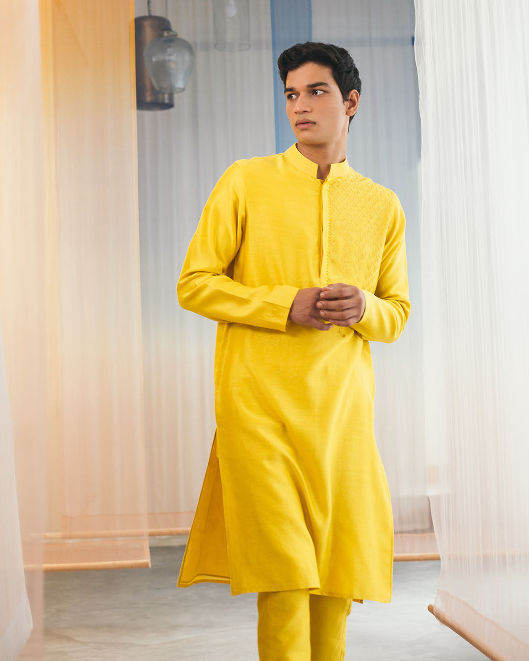 Olive Yellow Kurta Set