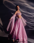 Lilac Hand Embroided Lehenga Set