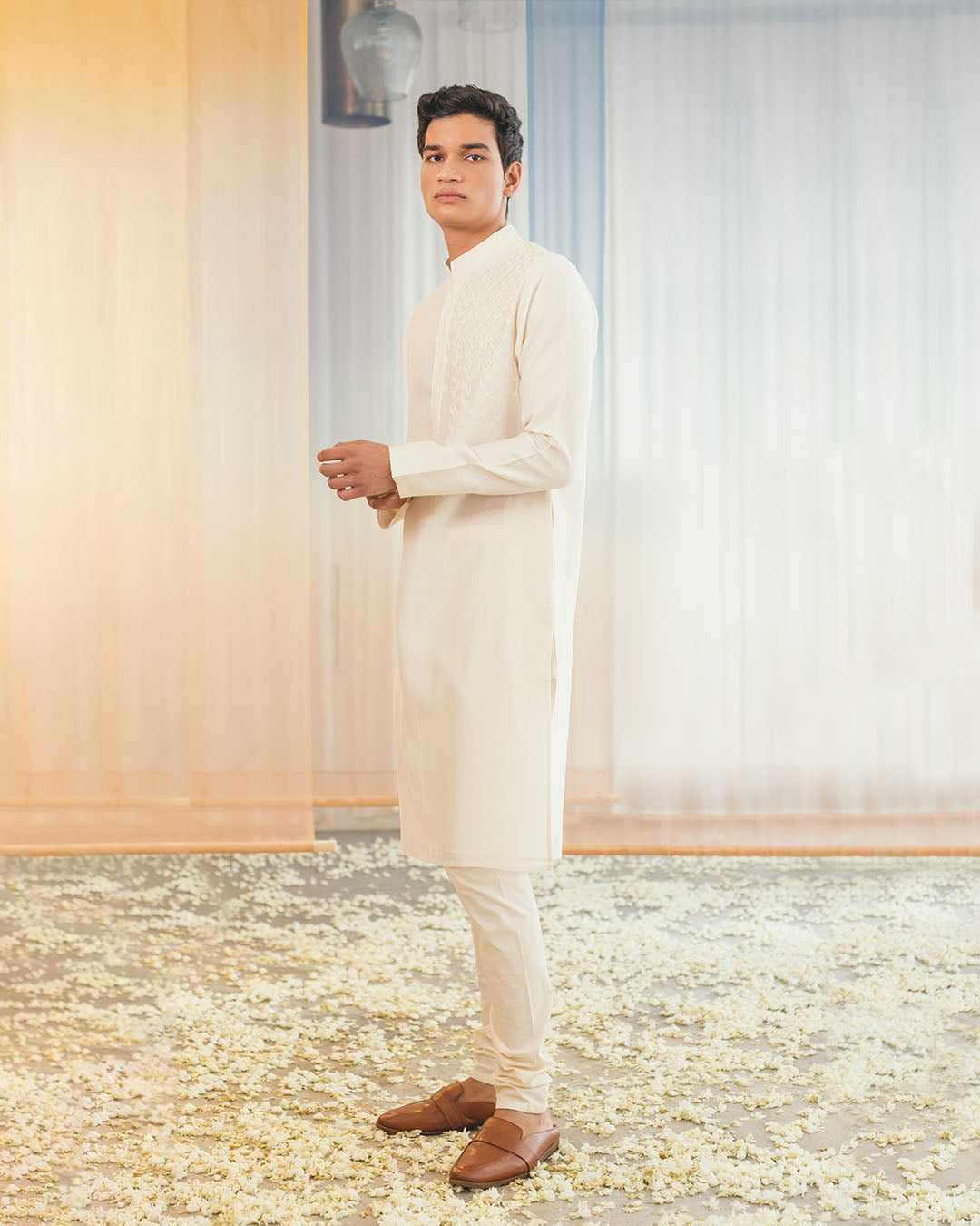 Ivory Embroided Kurta