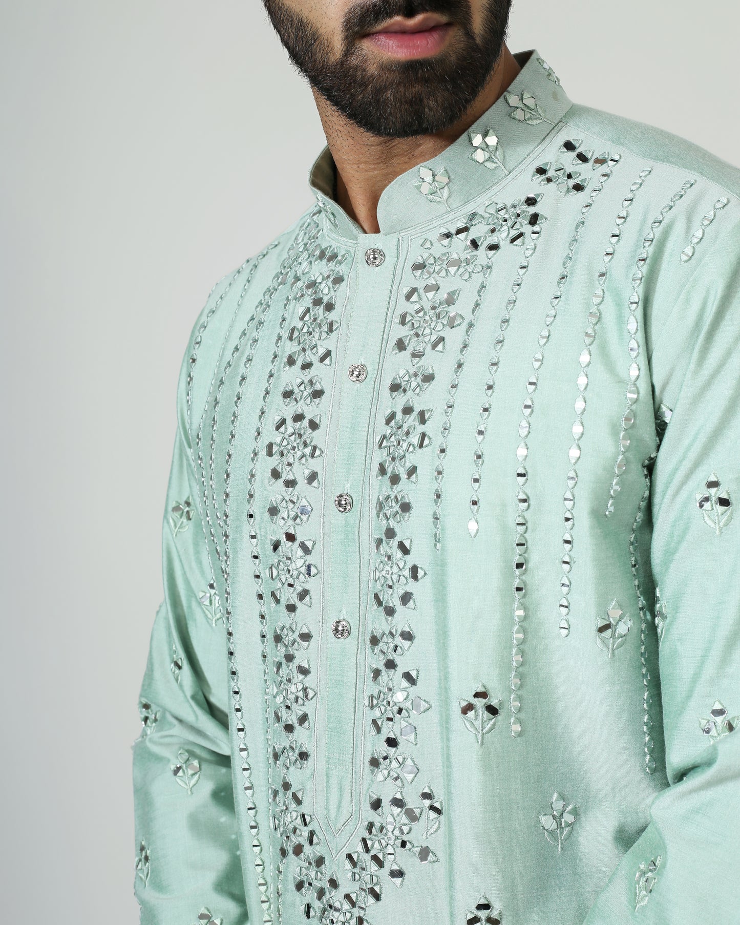 Mirror work kurta with pyjama