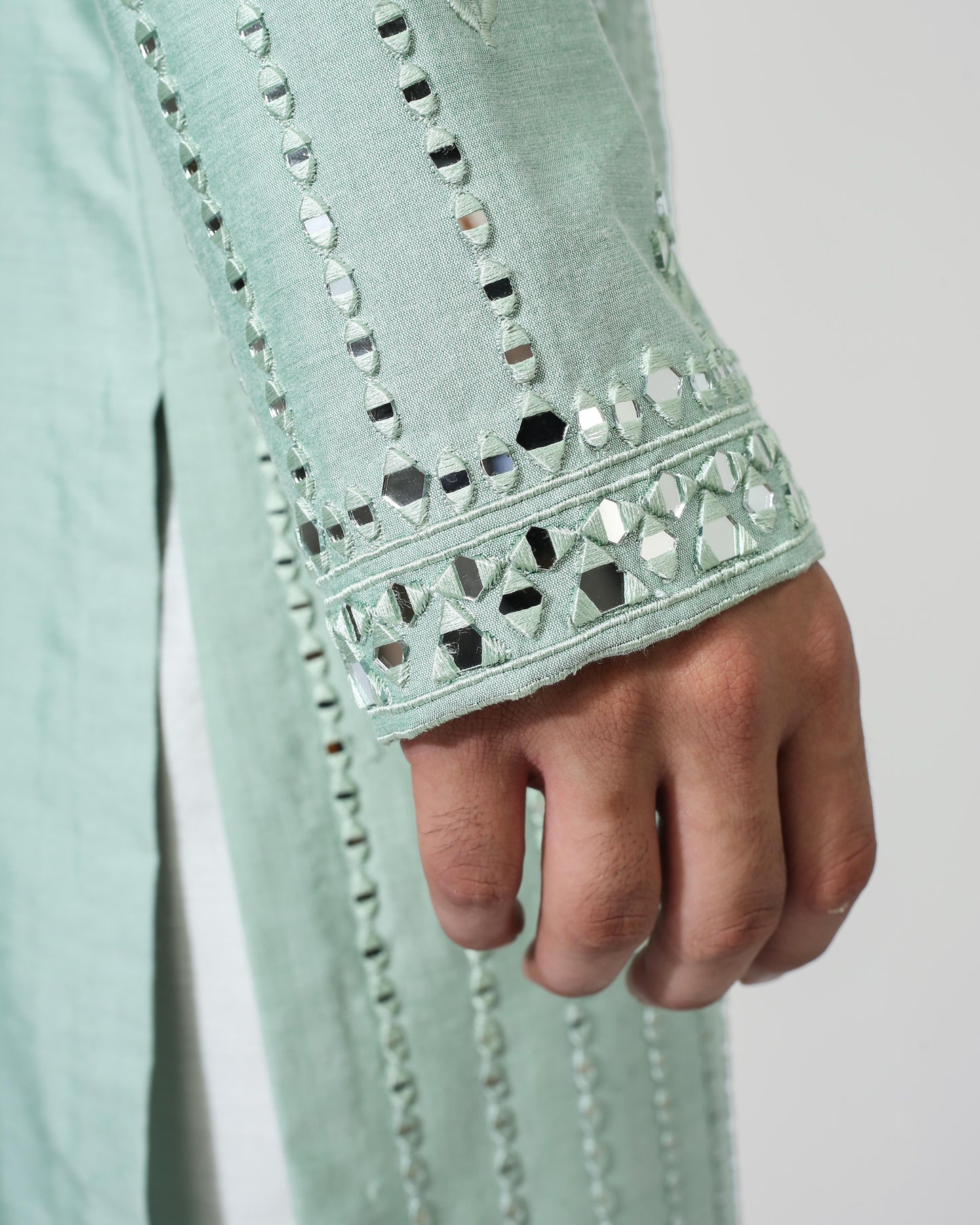 Mirror work kurta with pyjama