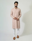 Light Peach Sequins Kurta with pyjama