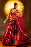 Scarlet Rose Tie Up Drape Lehenga